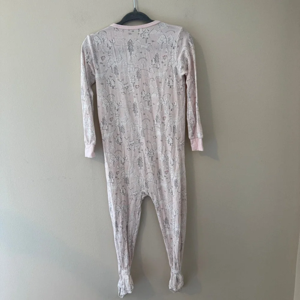 Magnetic Me 18-24 Months Pink Woodland Toile Modal Magnetic Footie Pajamas